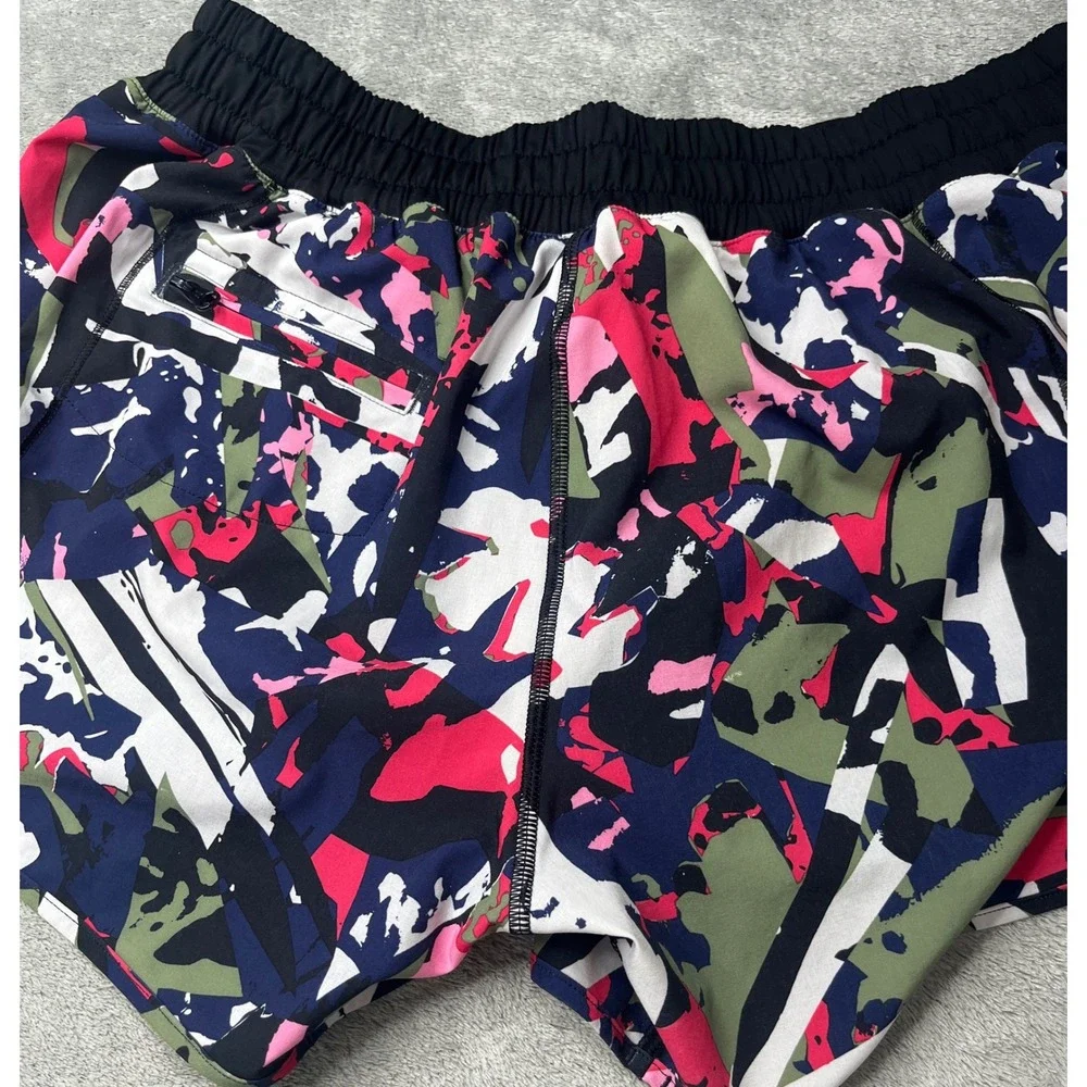 Lululemon Track Hotty Hot HR Lined Running Shorts Abstract Print Size 10